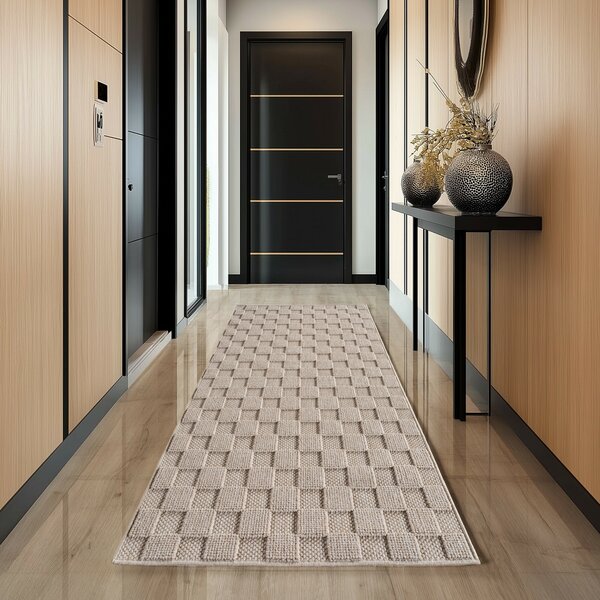 Ayyildiz, Kusový koberec Helix 2203 beige, 60x110, béžová, chodba / předsíň