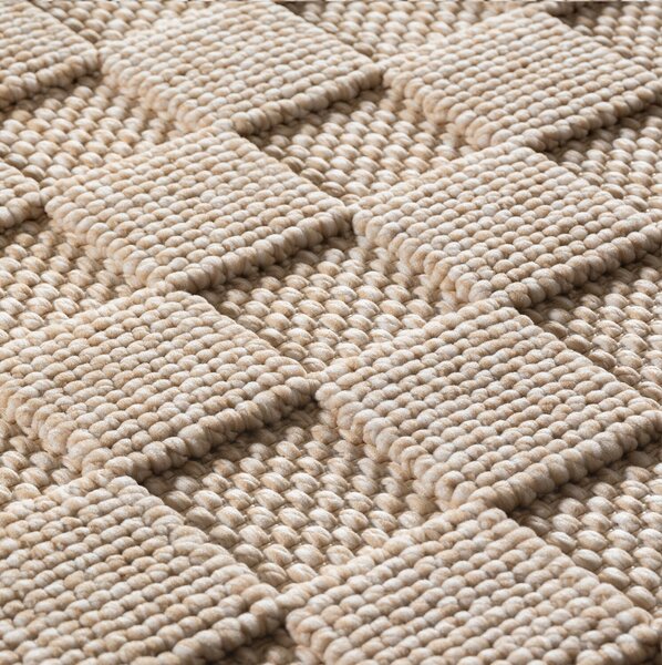 Ayyildiz, Kusový koberec Helix 2203 beige kruh, 120x120, béžová, chodba / předsíň