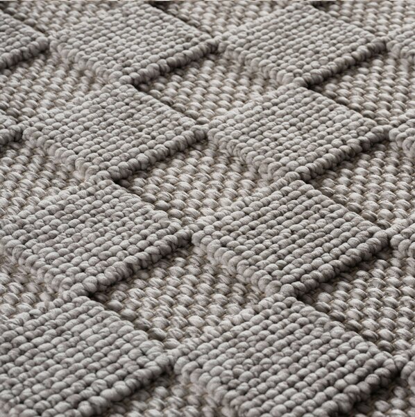 Ayyildiz, Kusový koberec Helix 2203 silver kruh, 120x120, šedá, chodba / předsíň