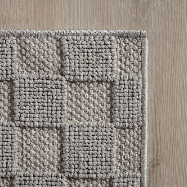 Ayyildiz, Kusový koberec Helix 2203 silver kruh, 120x120, šedá, chodba / předsíň