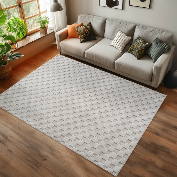 Ayyildiz, Kusový koberec Helix 2203 cream, 60x110, bílá, chodba / předsíň