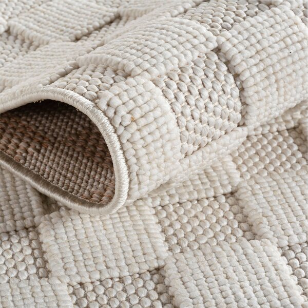 Ayyildiz, Kusový koberec Helix 2203 cream, 60x110, bílá, chodba / předsíň