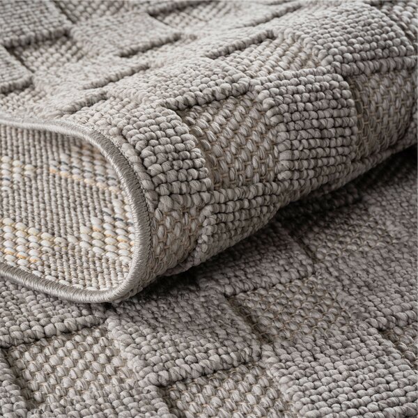 Ayyildiz, Kusový koberec Helix 2203 silver kruh, 120x120, šedá, chodba / předsíň