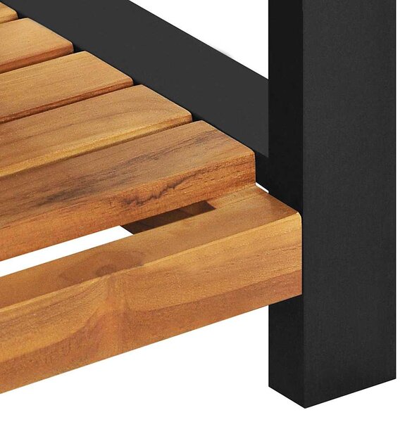 Lavice 120 cm masivní teakové dřevo 325274