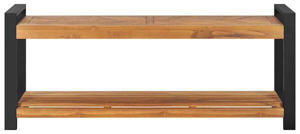 Lavice 120 cm masivní teakové dřevo 325274