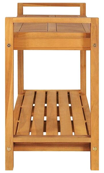 Lavice 120 cm masivní teakové dřevo 325276