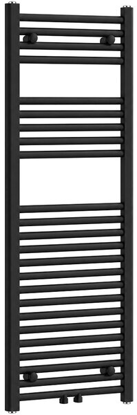Koupelnový radiátor Benito - středové připojení 50mm/boční - 477 W - černá matná - 1200x450 mm