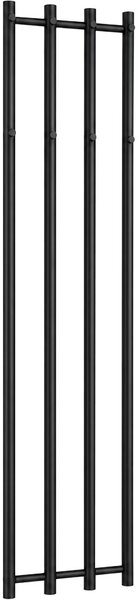 Koupelnový radiátor Bertini - háčky na ručníky - boční připojení - 380 W - černá matná - 1400x351 mm