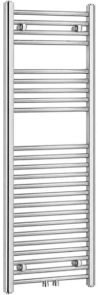 Koupelnový radiátor Benito - středové připojení 50mm/boční - 377 W - chrom - 1200x450 mm