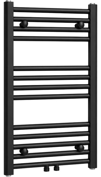 Koupelnový radiátor Benito - středové připojení 50mm/boční - 265 W - černá matná - 700x450 mm