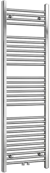 Koupelnový radiátor Benito - středové připojení 50mm/boční - 460 W - chrom - 1500x450 mm