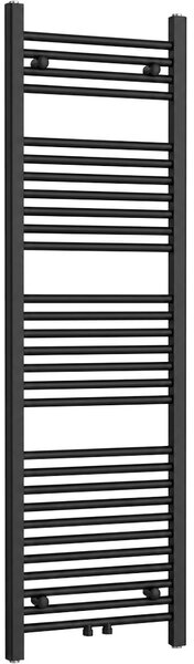 Koupelnový radiátor Benito - středové připojení 50mm/boční - 583 W - černá matná - 1500x450 mm