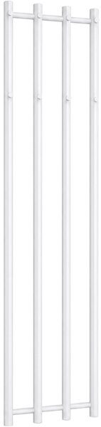 Koupelnový radiátor Bertini - háčky na ručníky - boční připojení - 380 W - bílá lesklá - 1400x351 mm