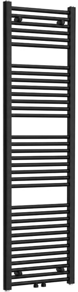 Koupelnový radiátor Benito - středové připojení 50mm/boční - 703 W - černá matná - 1700x450 mm