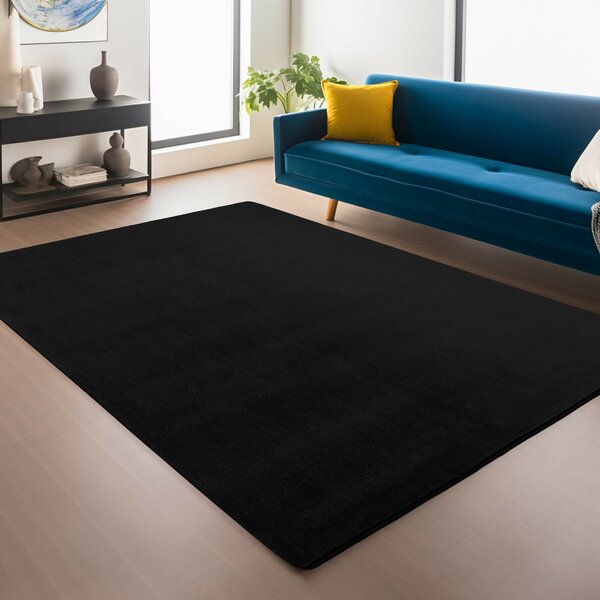 Ayyildiz, Kusový koberec Joy 1400 black, 60x100, černá, chodba / předsíň