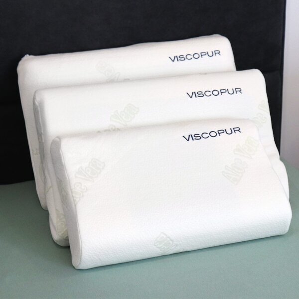 VISCOPUR Anatomický polštář VISCOPUR® COOL GEL s gelovou vrstvou profilovaný - 30x50 cm