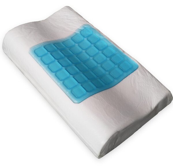 VISCOPUR Anatomický polštář VISCOPUR® COOL GEL s gelovou vrstvou profilovaný - 30x50 cm