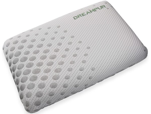 DREAMPUR Anatomický polštář DREAMPUR® z latexové pěny Grey dots perforovaný 40x60cm
