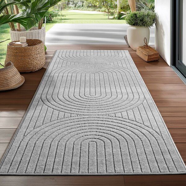 Ayyildiz, Kusový koberec Nova 1201 silver - na ven i na doma, 80x150, šedá, chodba / předsíň