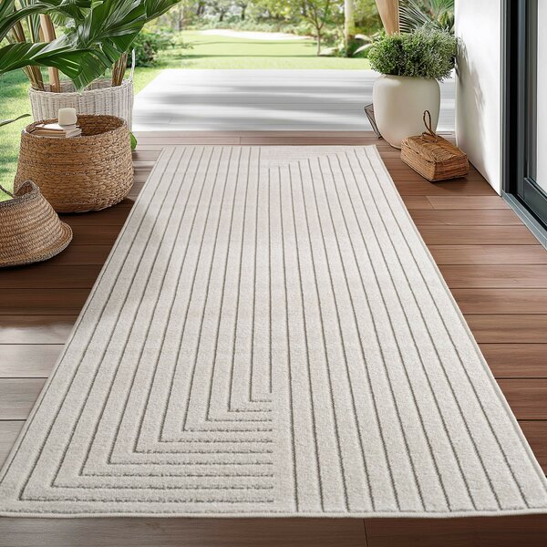Ayyildiz, Běhoun Nova 1202 cream - na ven i na doma, 80x250, bílá, chodba / předsíň