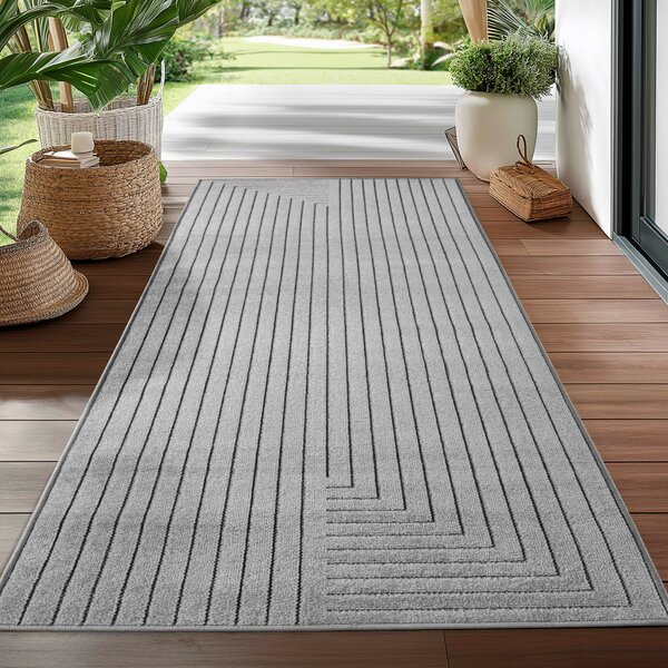 Ayyildiz, Kusový koberec Nova 1202 silver - na ven i na doma, 80x150, šedá, chodba / předsíň
