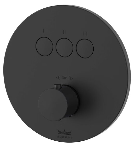 Kronenbach Smart Push vanová baterie pod omítku s termostatem černá 19044003SM