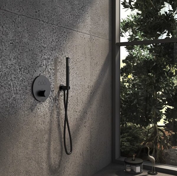 Kronenbach Smart Push vanová baterie pod omítku s termostatem černá 19044003SM