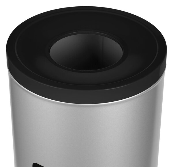 Alda Koš na tříděný odpad Eko 45 l, černé víko - směs, lakovaná ocel, šedá
