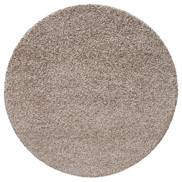Ayyildiz, Kusový koberec Life Shaggy 1500 beige kruh, 120x120 (průměr) kruh, béžová, ložnice