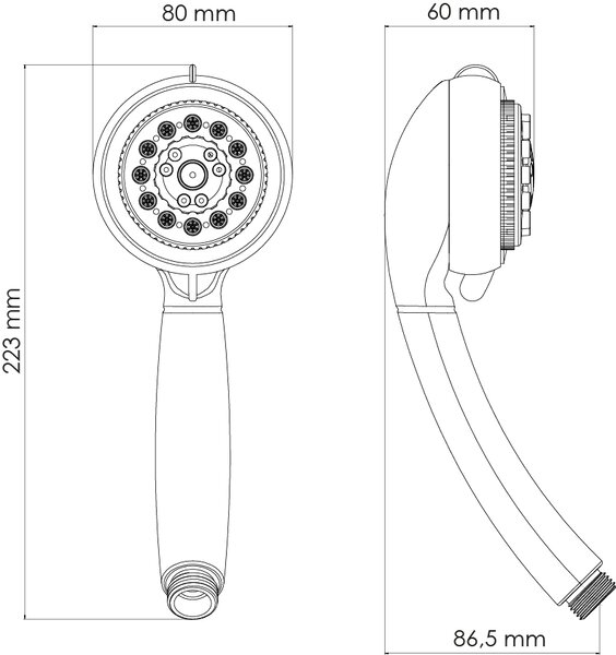 Hyggli Eco sprchová hlavice chrom 11-128