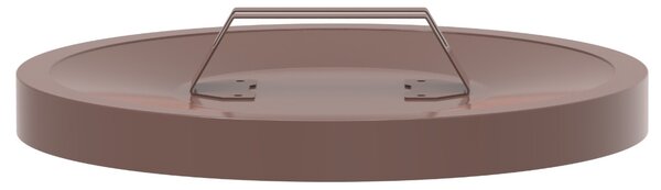 Alda Koš na tříděný odpad Eko Nord 45 l, hnědé víko - bio, lakovaná ocel, bílá