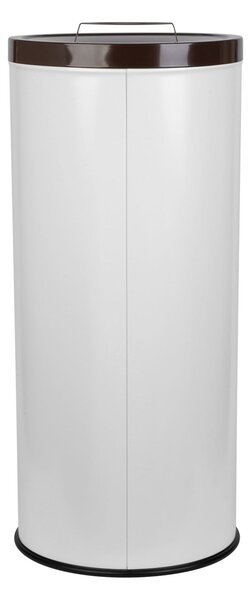 Alda Koš na tříděný odpad Eko Nord 45 l, hnědé víko - bio, lakovaná ocel, bílá