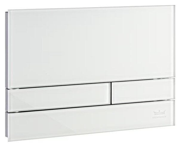 Kronenbach Plantec 2.0 splachovací tlačítko pro WC matný chrom-bílá KB1126031904