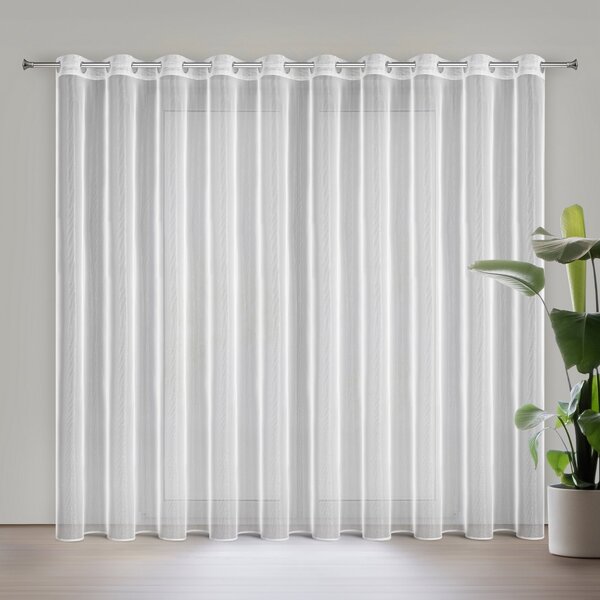 ZÁCLONA NA KROUŽCÍCH ESEL 400X250 CM BÍLÁ