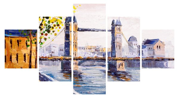 Obraz - Malba města (125x70 cm)