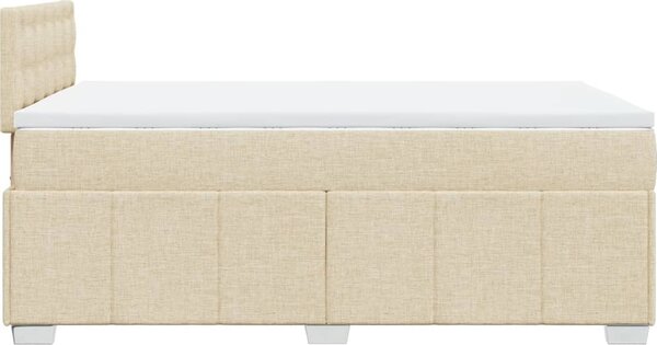 VidaXL Box spring postel s matrací textil, tlačítka [3287026] Barva: Černá, Velikost: 100 x 200 cm