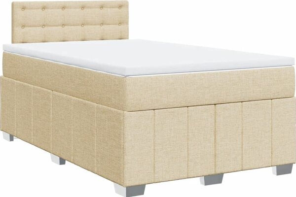 VidaXL Box spring postel s matrací textil, tlačítka [3287026] Barva: Černá, Velikost: 100 x 200 cm