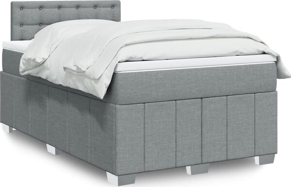 VidaXL Box spring postel s matrací textil, tlačítka [3287026] Barva: Černá, Velikost: 100 x 200 cm