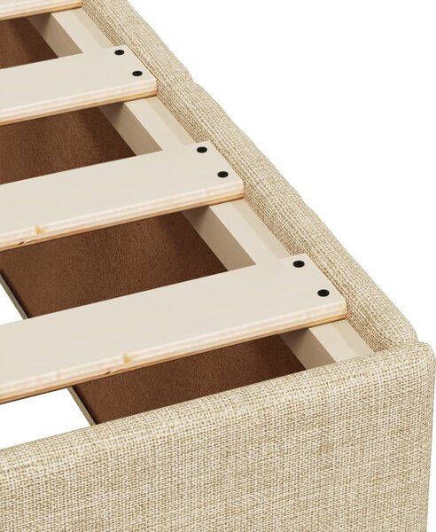 VidaXL Box spring postel s matrací textil, tlačítka [3287026] Barva: Černá, Velikost: 100 x 200 cm