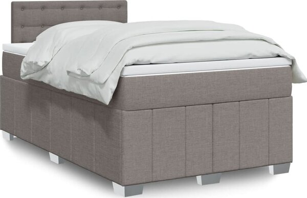 VidaXL Box spring postel s matrací textil, tlačítka [3287026] Barva: Černá, Velikost: 100 x 200 cm
