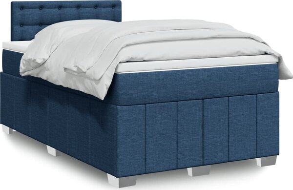VidaXL Box spring postel s matrací textil, tlačítka [3287026] Barva: Černá, Velikost: 100 x 200 cm
