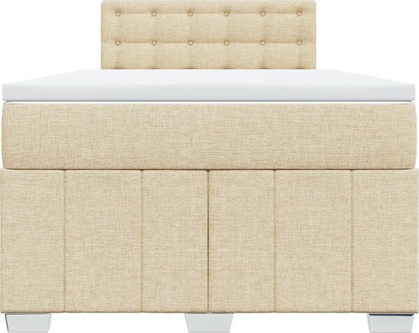 VidaXL Box spring postel s matrací textil, tlačítka [3287026] Barva: Černá, Velikost: 100 x 200 cm