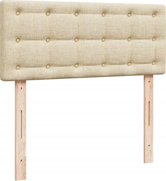VidaXL Box spring postel s matrací textil, tlačítka [3287026] Barva: Černá, Velikost: 100 x 200 cm