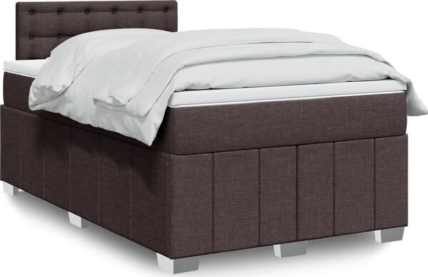 VidaXL Box spring postel s matrací textil, tlačítka [3287026] Barva: Černá, Velikost: 100 x 200 cm