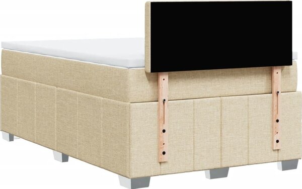 VidaXL Box spring postel s matrací textil, tlačítka [3287026] Barva: Černá, Velikost: 100 x 200 cm