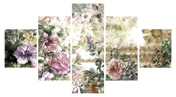 Obraz - Designové květiny (125x70 cm)
