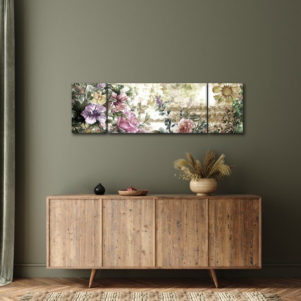Obraz - Designové květiny (170x50 cm)
