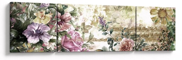 Obraz - Designové květiny (170x50 cm)