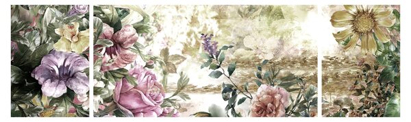 Obraz - Designové květiny (170x50 cm)