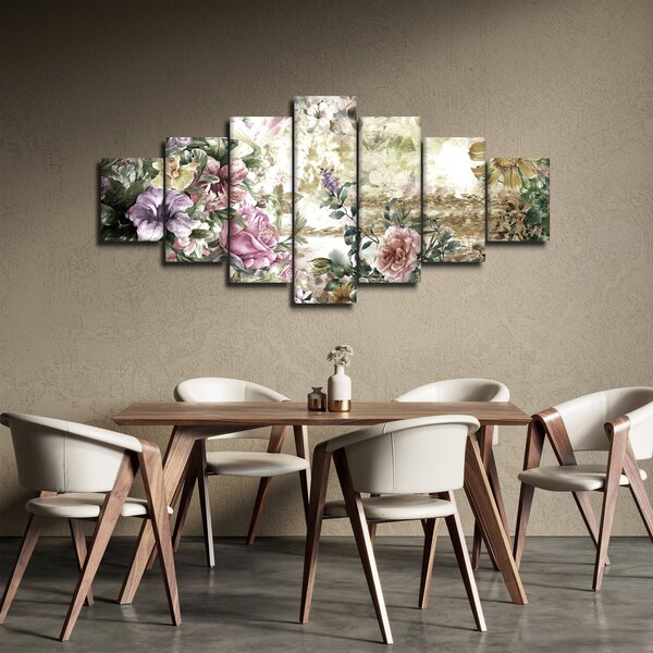 Obraz - Designové květiny (210x100 cm)